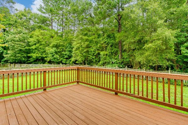 Backyard deck installation creating a functional outdoor living space in Houston, TX
