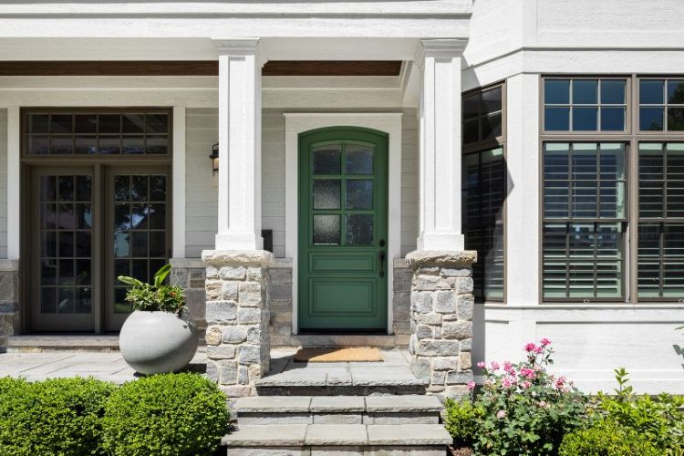Decorative outdoor stone pillars enhancing landscape features in Houston, TX
